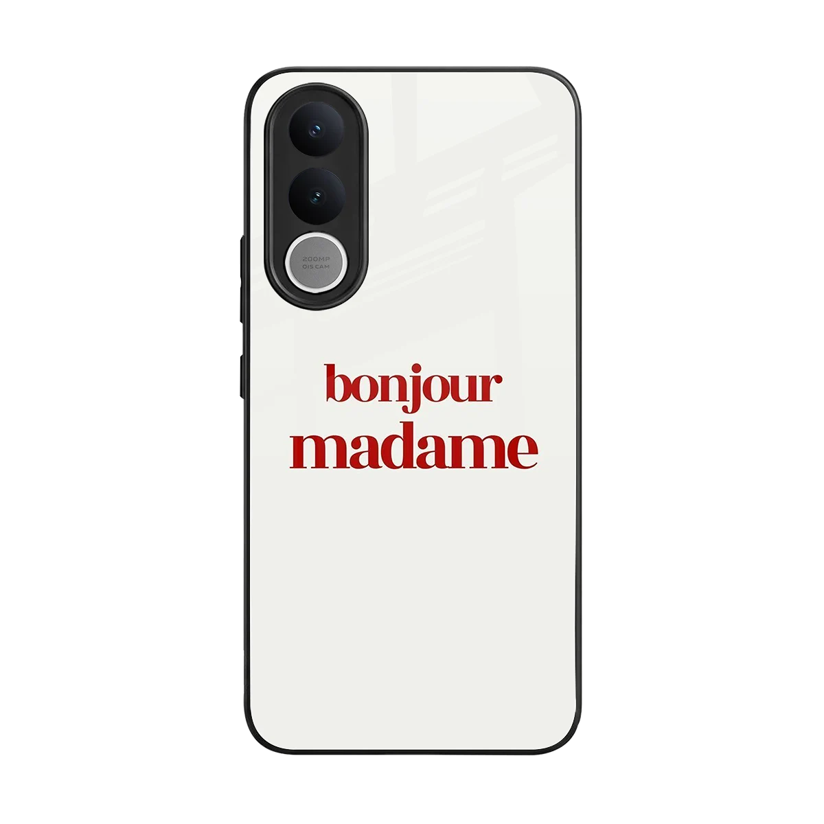 Bonjour Madame back phone cover | glass case for vivo v70 fe