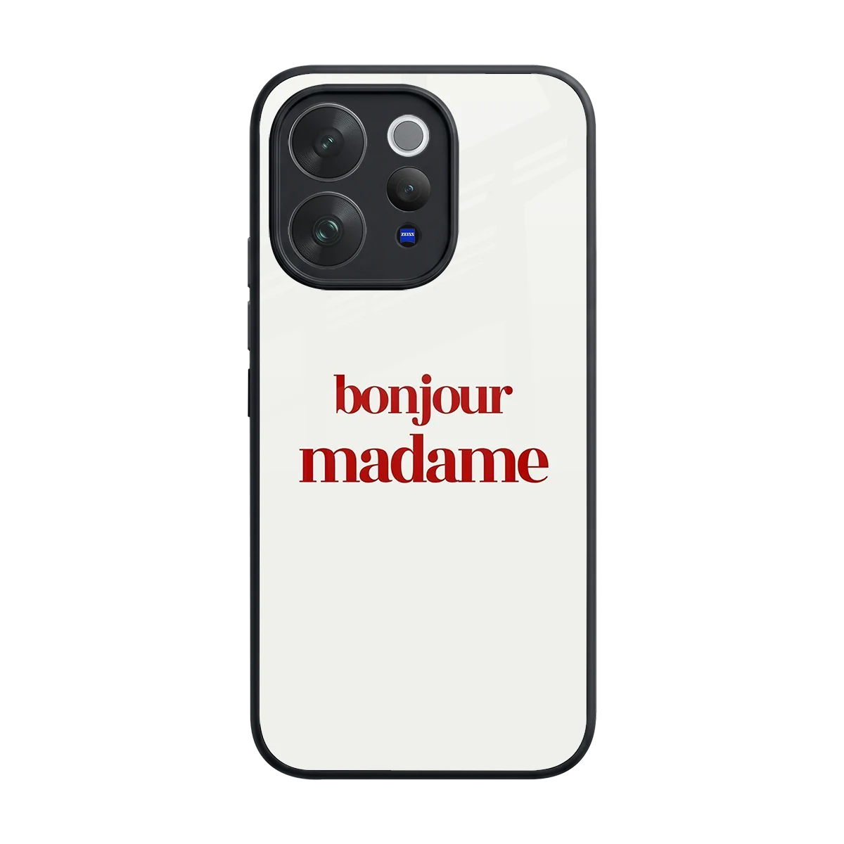 Bonjour Madame back phone cover | glass case for vivo v70 elite