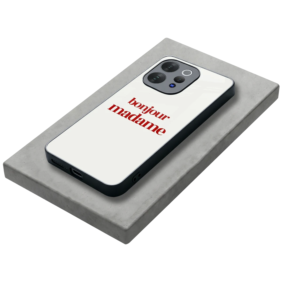 Bonjour Madame stylish phone case for vivo v70 elite | glossy glass and slim fit