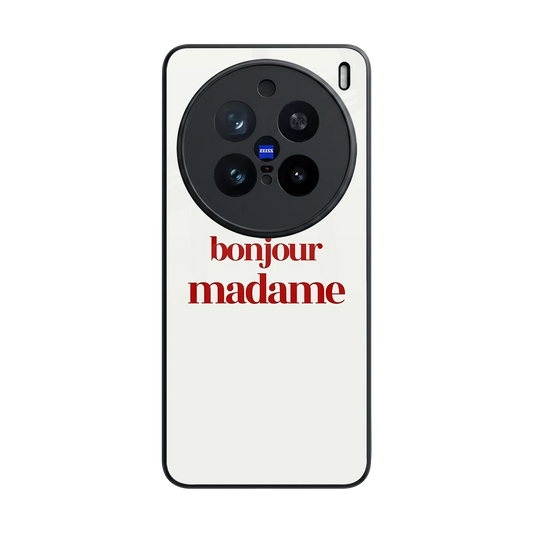 Bonjour Madame back phone cover | glass case for vivo x200 pro