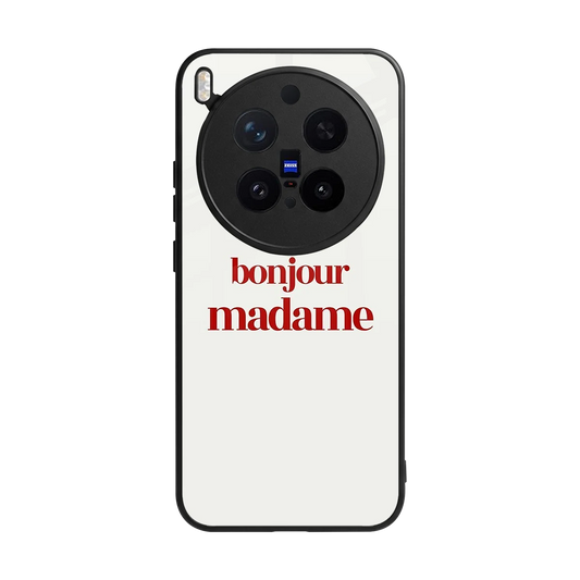 Bonjour Madame back phone cover | glass case for vivo x300 pro