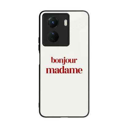 Bonjour Madame back phone cover | glass case for vivo y16