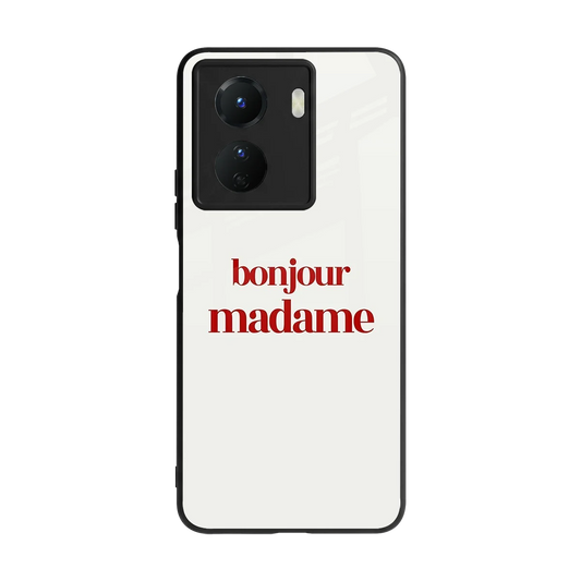 Bonjour Madame back phone cover | glass case for vivo y16