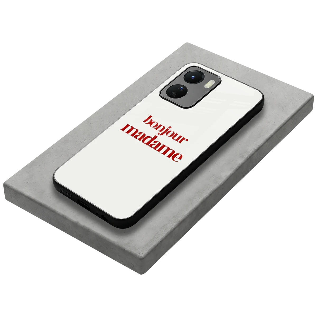 Bonjour Madame stylish phone case for vivo y16 | glossy glass and slim fit