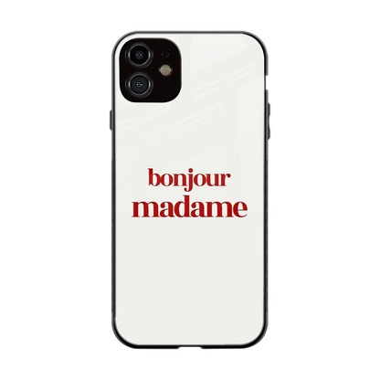 Bonjour Madame back phone cover | glass case for iphone 11