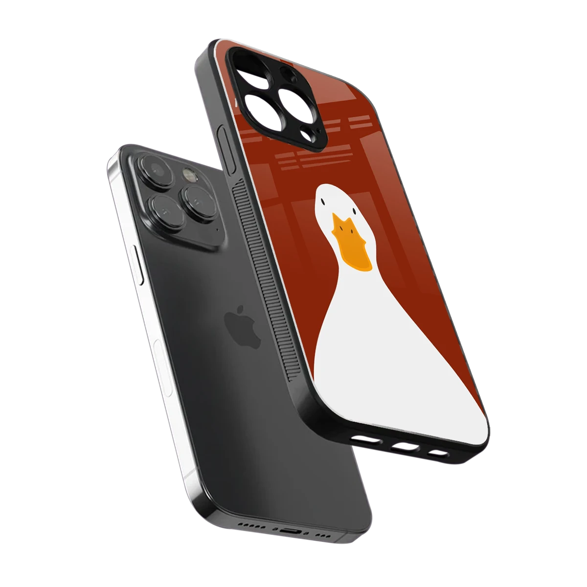Boring Goose sleek iphone 13 pro cover with tempered glass back and TPU edges
