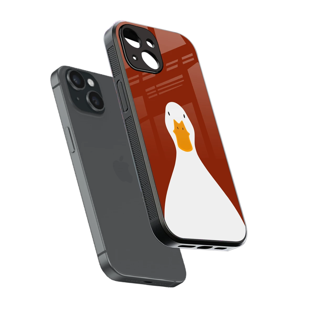 Boring Goose sleek iphone 14 cover with tempered glass back and TPU edges