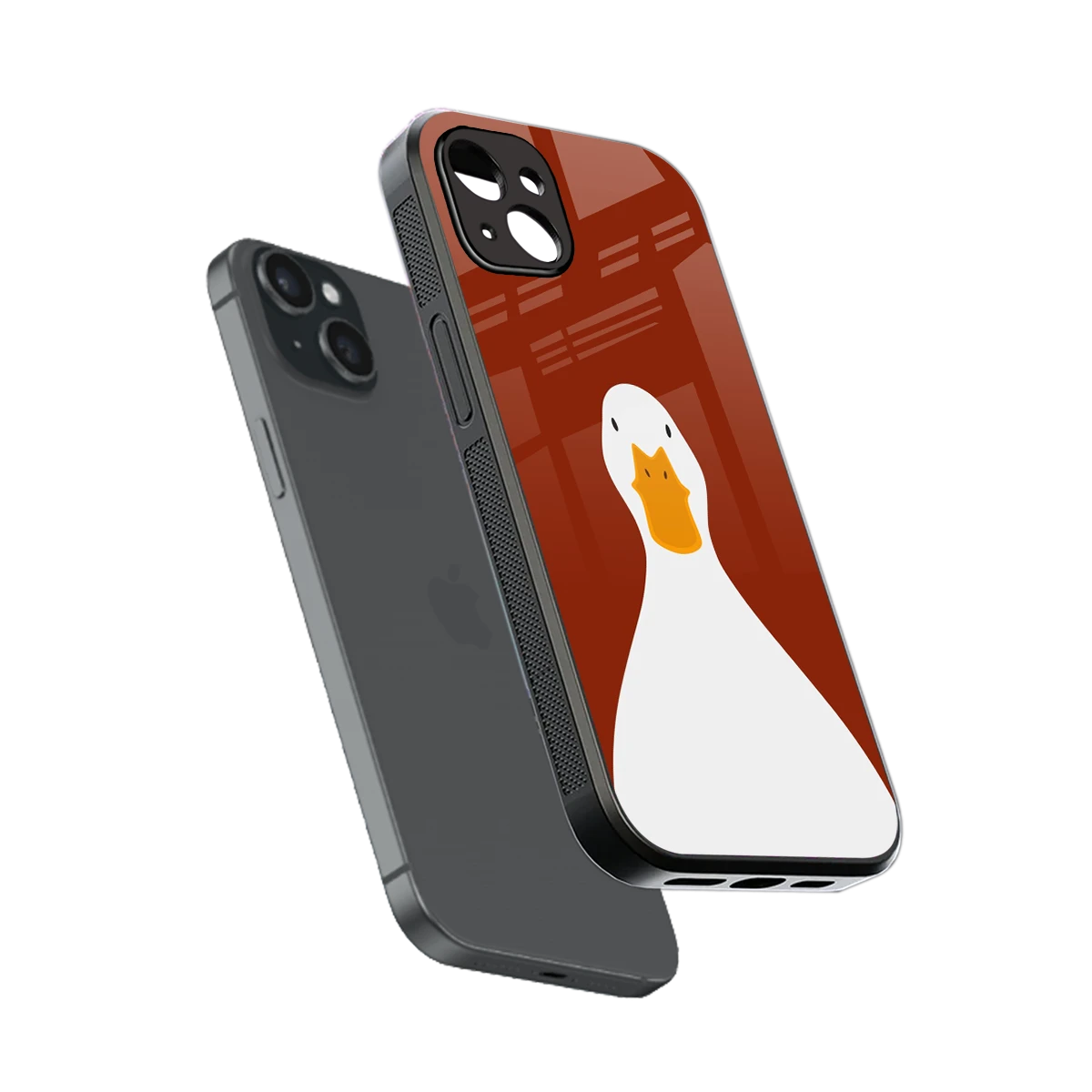 Boring Goose sleek iphone 15 plus cover with tempered glass back and TPU edges