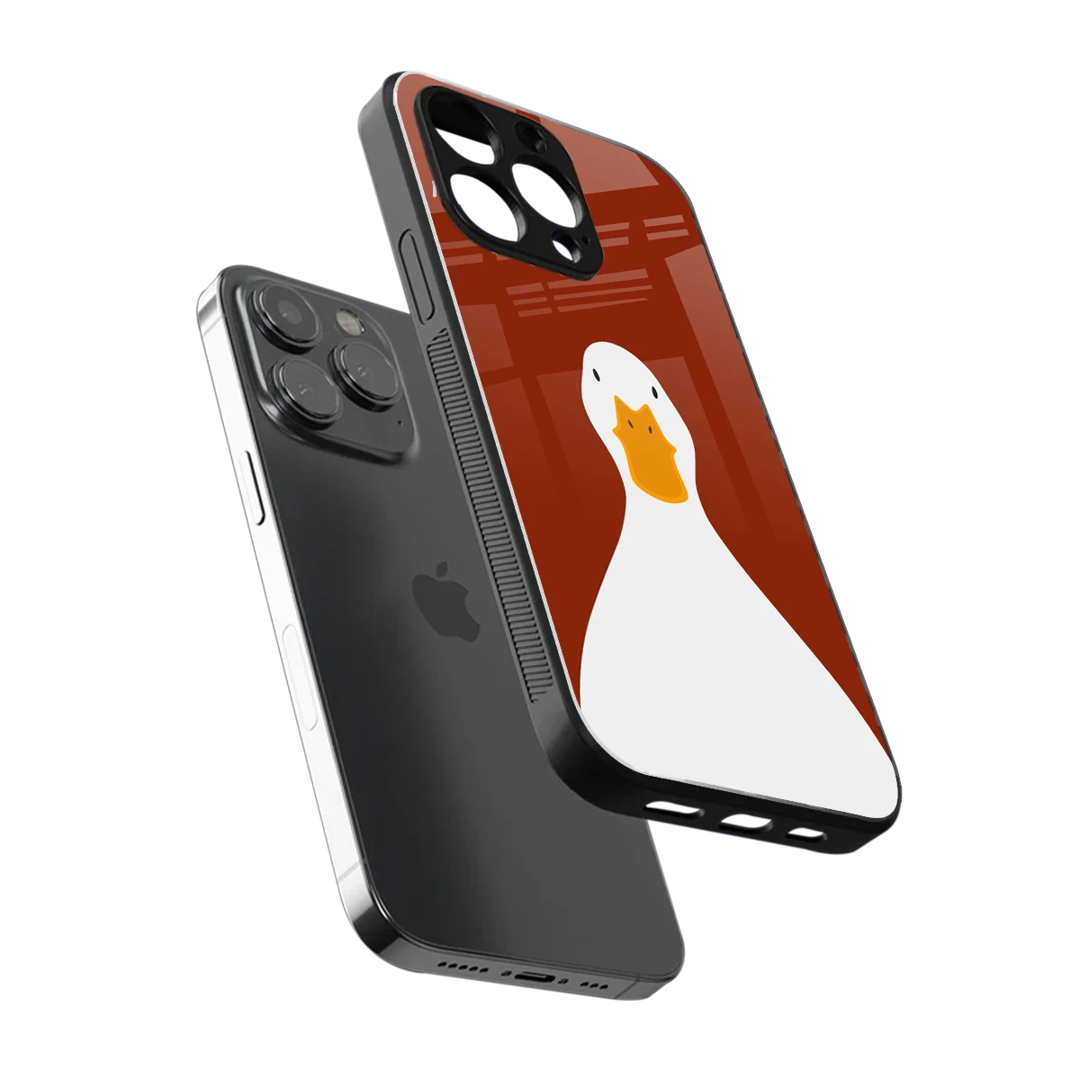 Boring Goose sleek iphone 16 pro max cover with tempered glass back and TPU edges