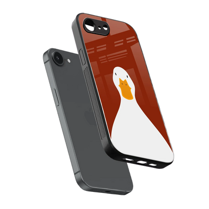 Boring Goose sleek iphone 16e cover with tempered glass back and TPU edges