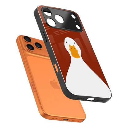 Boring Goose sleek iphone 17 pro max cover with tempered glass back and TPU edges
