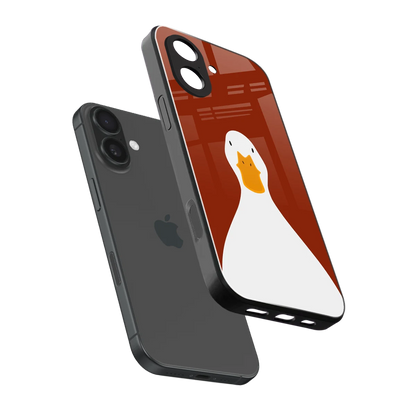 Boring Goose sleek iphone 17 cover with tempered glass back and TPU edges