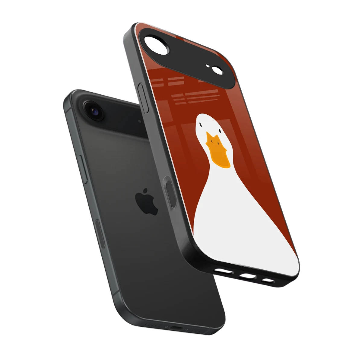 Boring Goose sleek iphone air cover with tempered glass back and TPU edges
