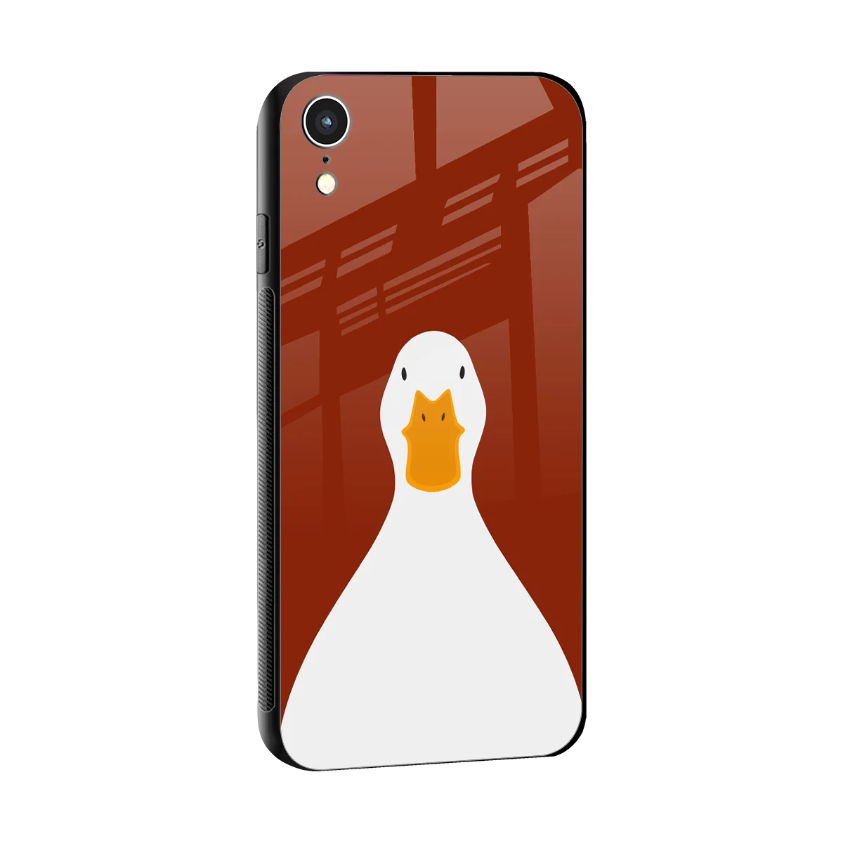 Boring Goose sleek iphone xr cover with tempered glass back and TPU edges