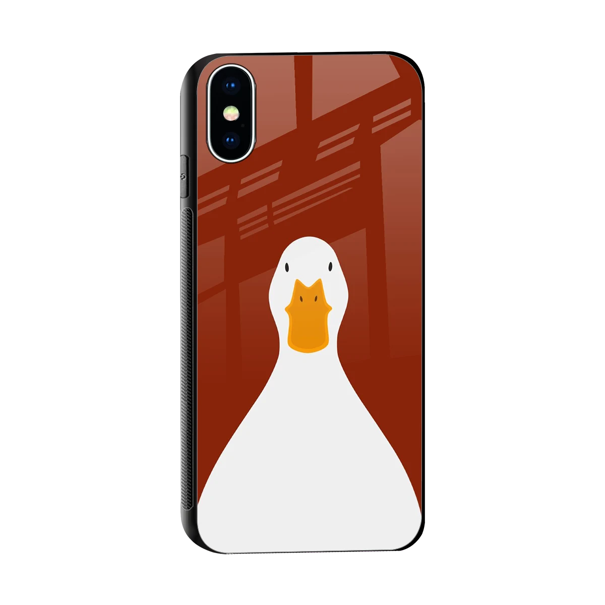 Boring Goose sleek iphone xs cover with tempered glass back and TPU edges
