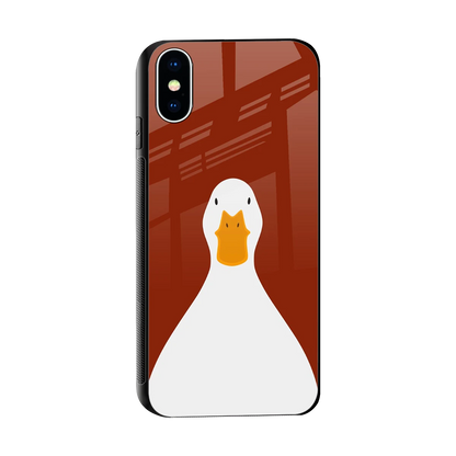 Boring Goose sleek iphone xs cover with tempered glass back and TPU edges