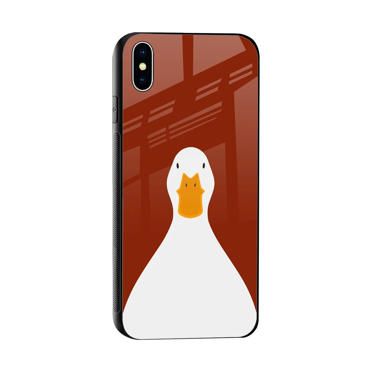 Boring Goose sleek iphone xs max cover with tempered glass back and TPU edges