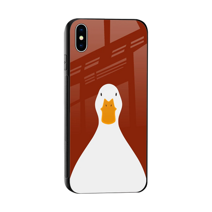 Boring Goose sleek iphone xs max cover with tempered glass back and TPU edges