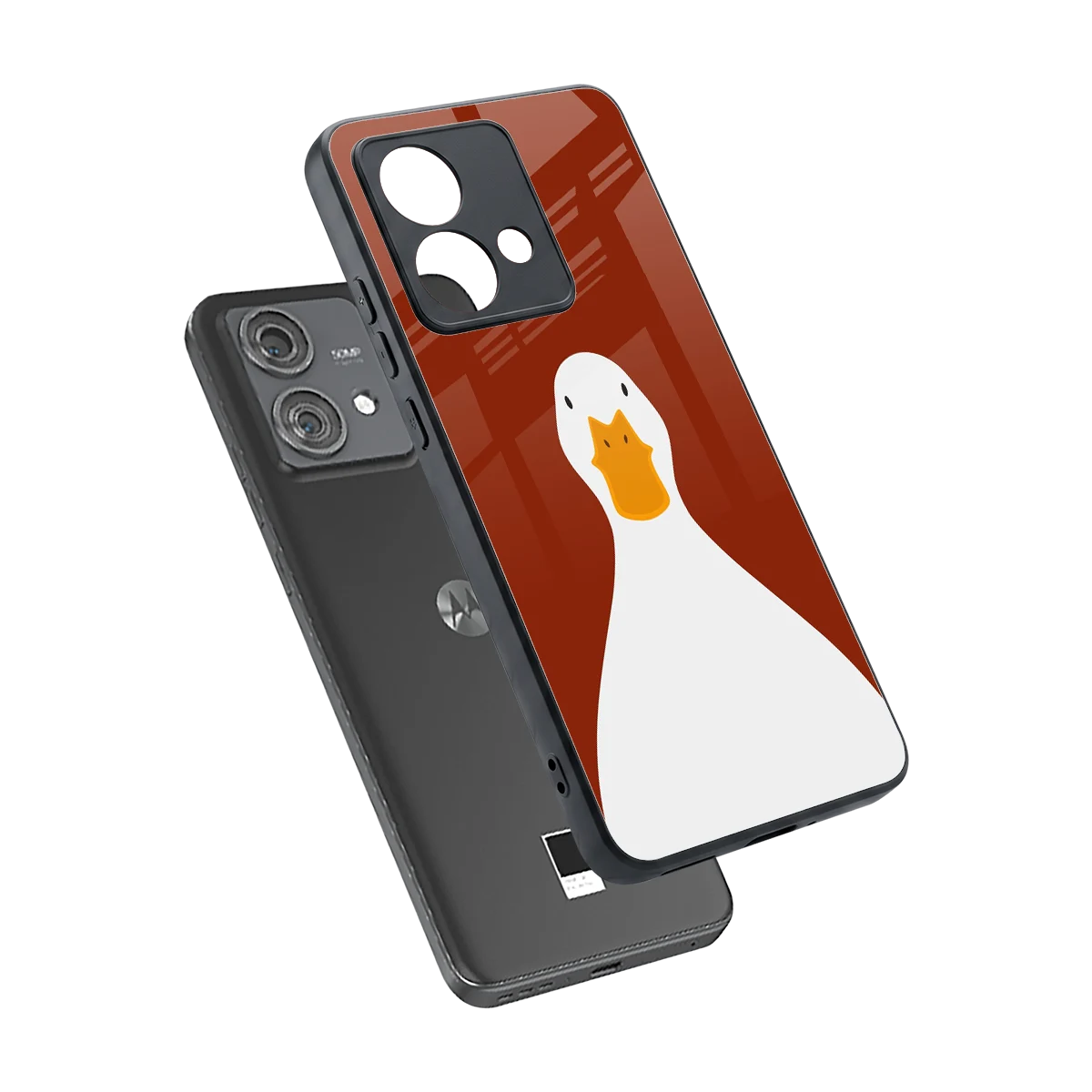 Boring Goose sleek motorola edge 40 neo 5g cover with tempered glass back and TPU edges