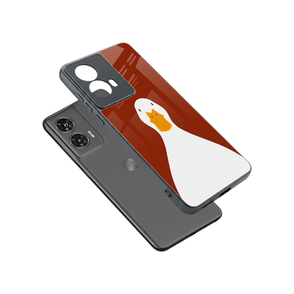 Boring Goose sleek motorola edge 50 fusion cover with tempered glass back and TPU edges