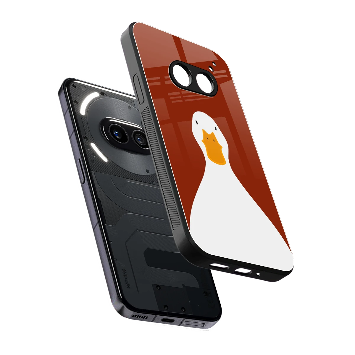 Boring Goose sleek nothing phone 2a cover with tempered glass back and TPU edges
