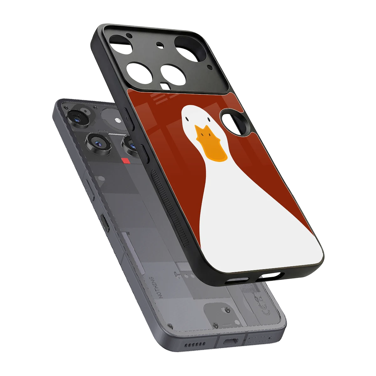 Boring Goose sleek nothing phone 3 cover with tempered glass back and TPU edges