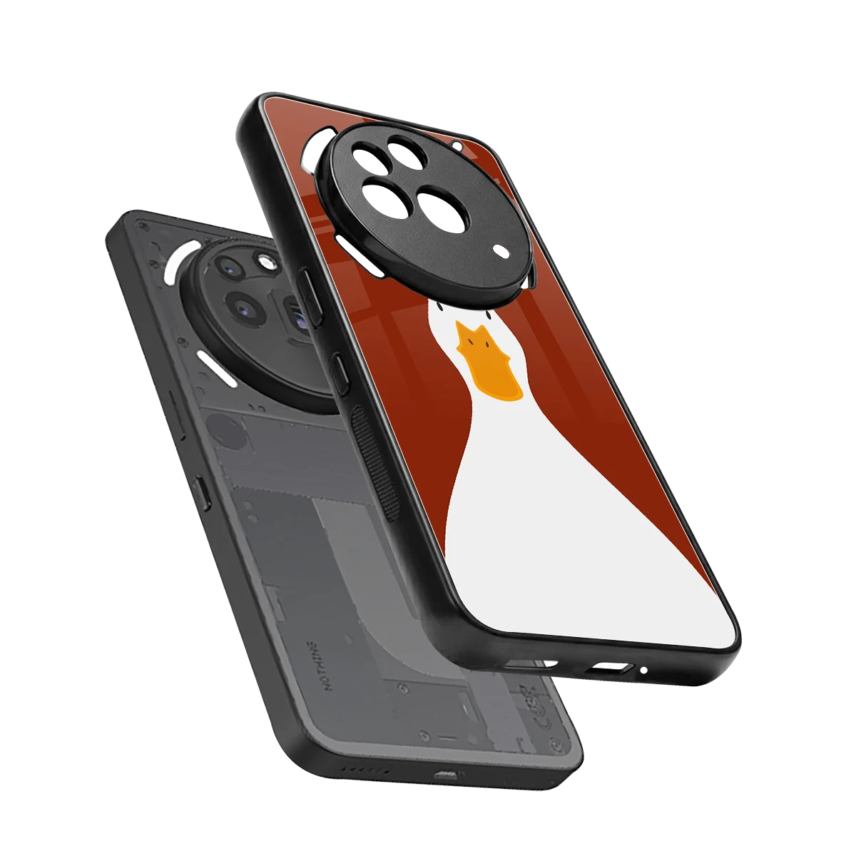 Boring Goose sleek nothing phone 3a pro cover with tempered glass back and TPU edges