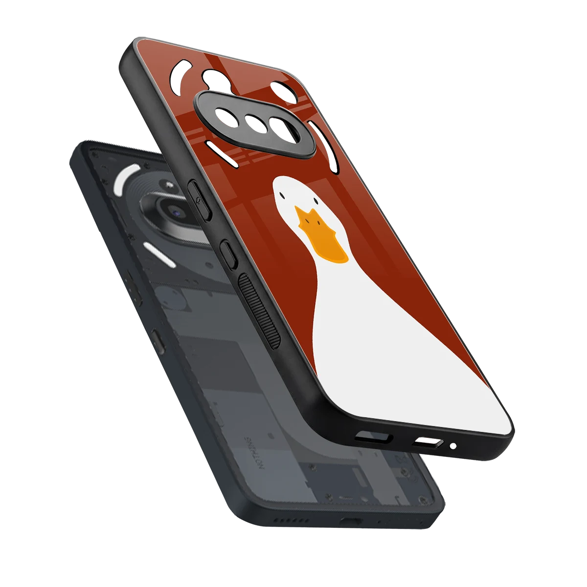 Boring Goose sleek nothing phone 3a cover with tempered glass back and TPU edges