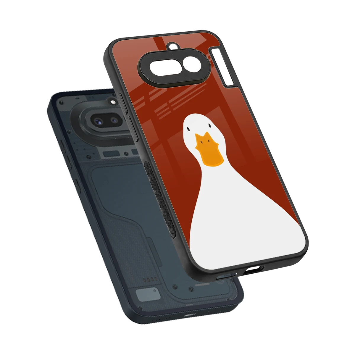 Boring Goose sleek nothing phone 4a cover with tempered glass back and TPU edges