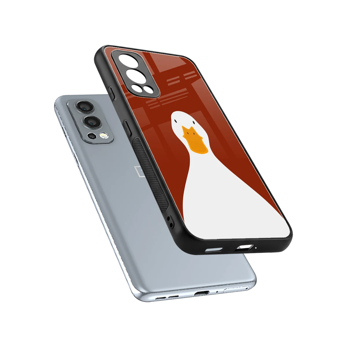 Boring Goose sleek oneplus nord 2 cover with tempered glass back and TPU edges