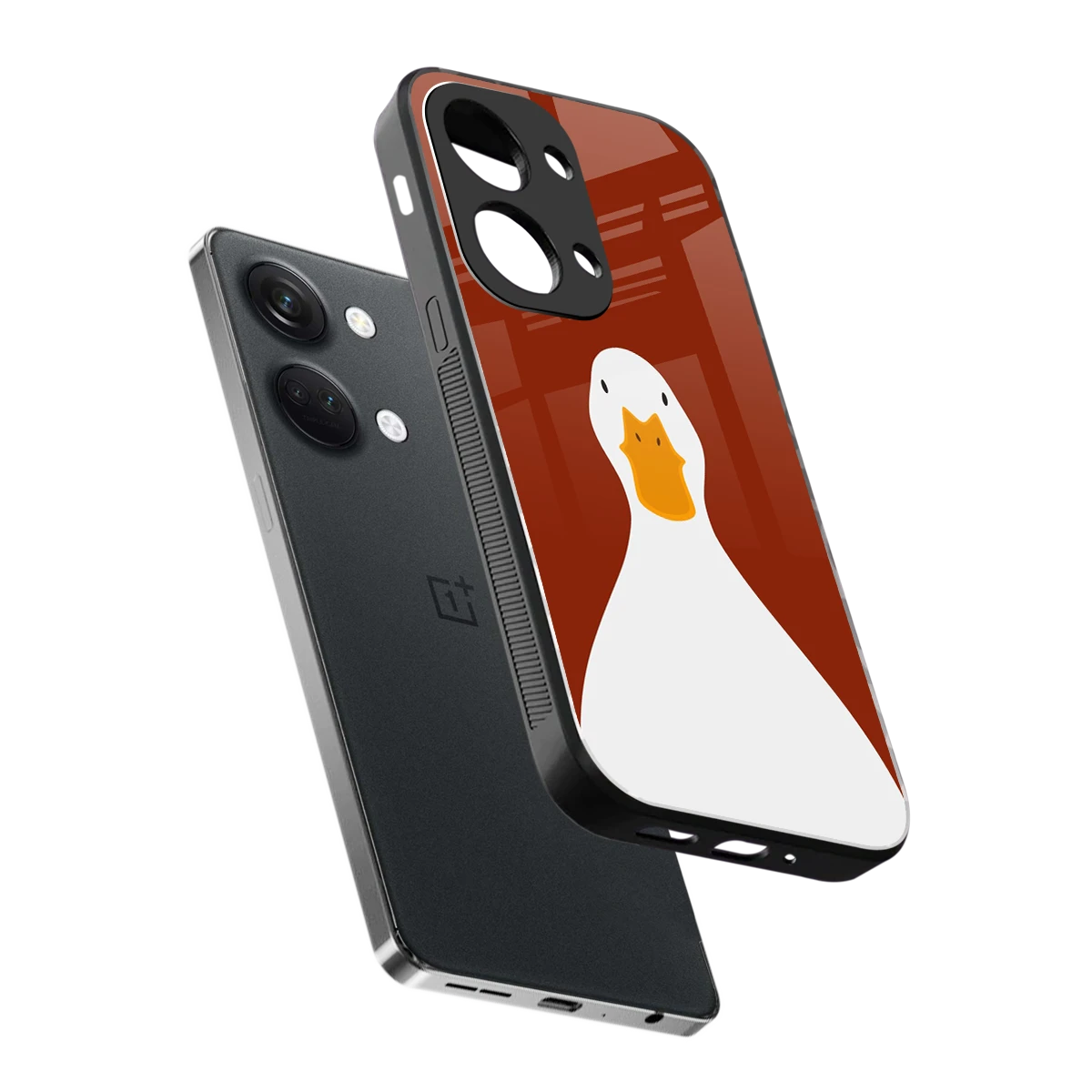 Boring Goose sleek oneplus nord 3 cover with tempered glass back and TPU edges