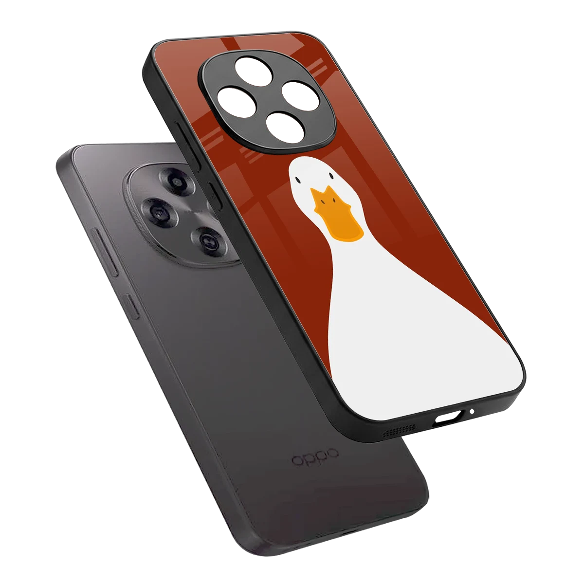 Boring Goose sleek oppo f31 pro 5g cover with tempered glass back and TPU edges