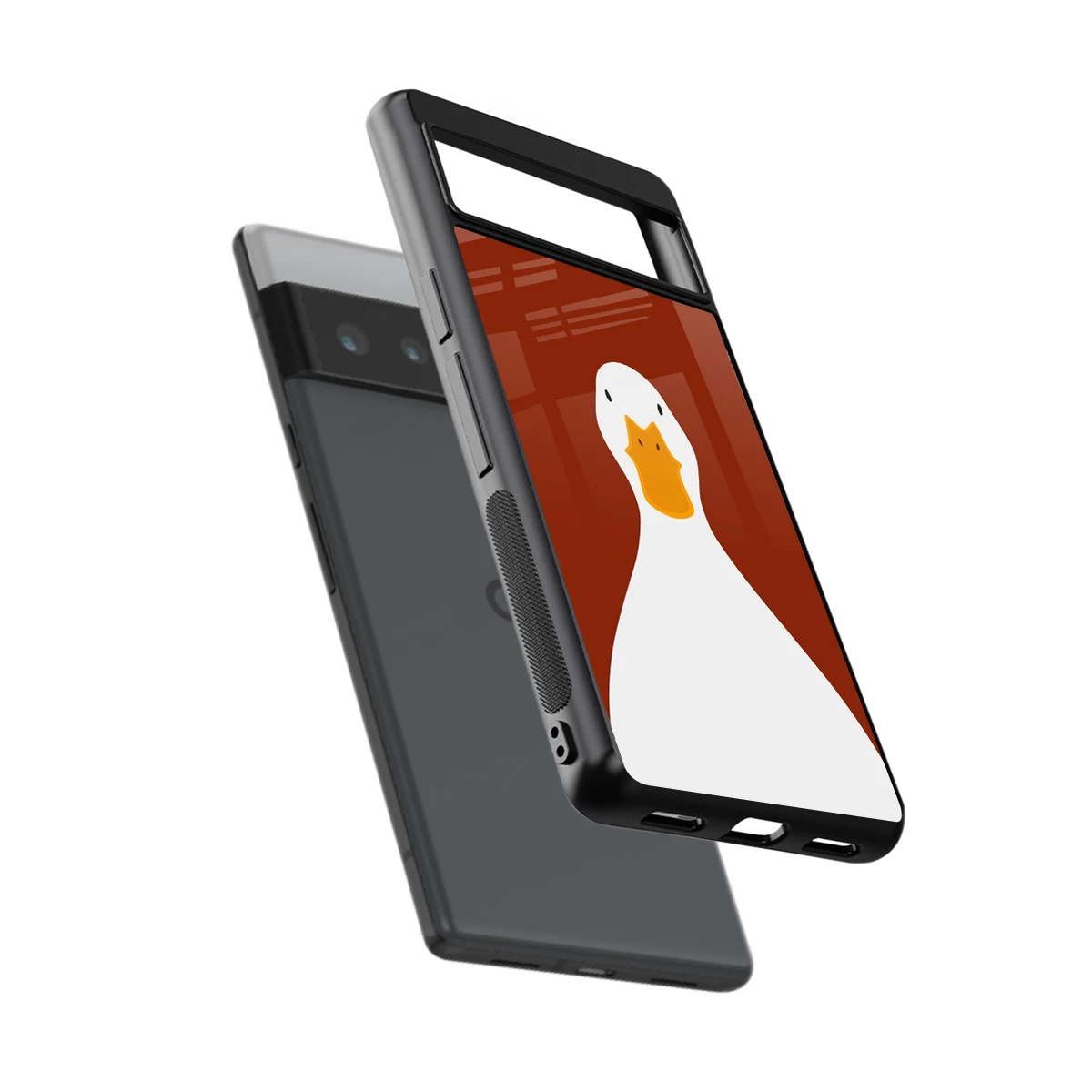 Boring Goose sleek google pixel 6 pro cover with tempered glass back and TPU edges