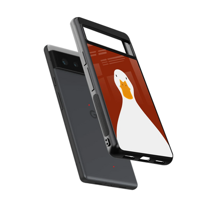 Boring Goose sleek google pixel 6a cover with tempered glass back and TPU edges