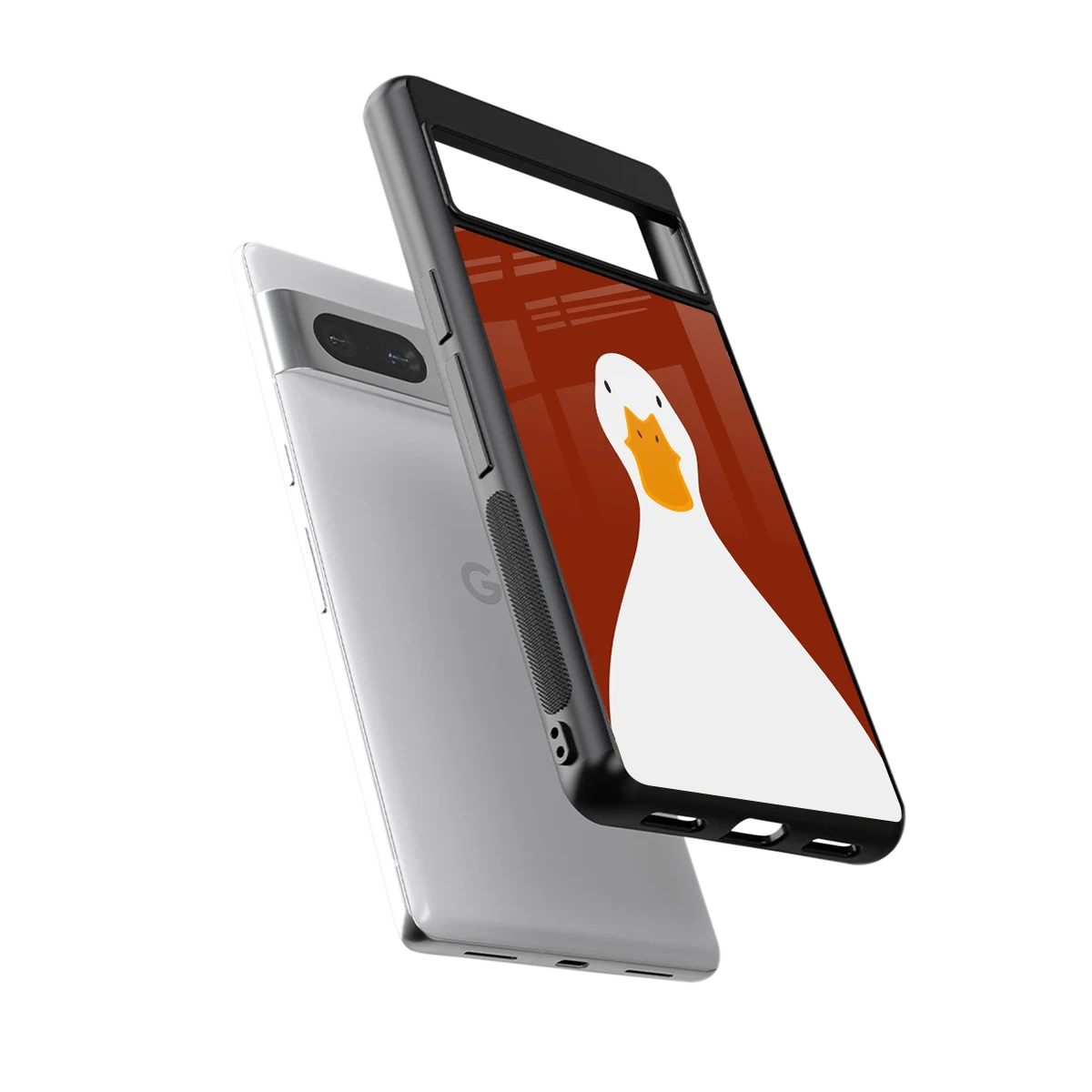 Boring Goose sleek google pixel 7 cover with tempered glass back and TPU edges