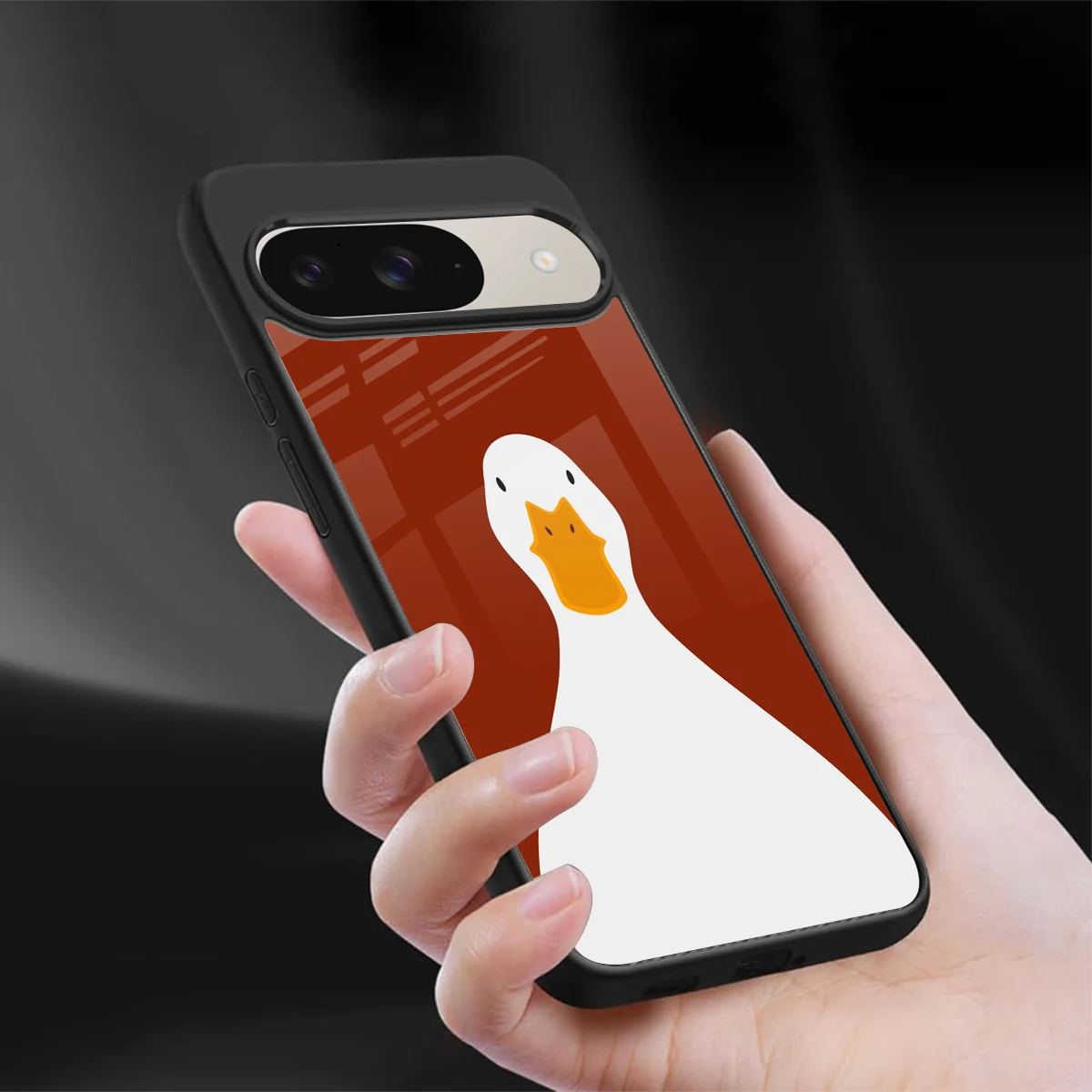 Boring Goose sleek google pixel 9 cover with tempered glass back and TPU edges