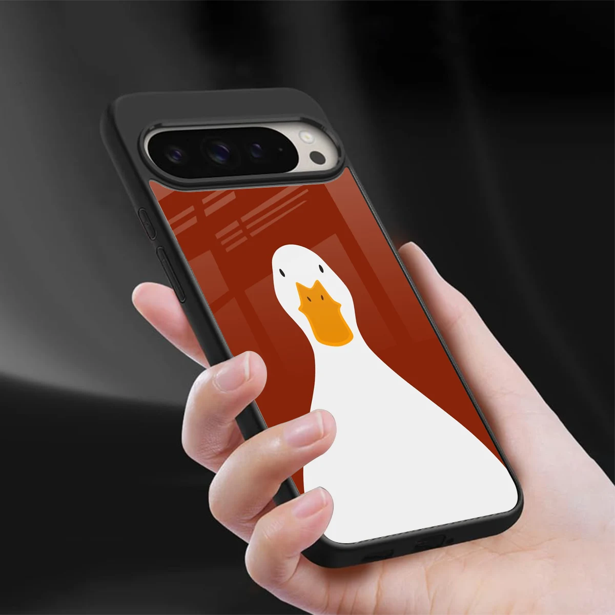 Boring Goose sleek google pixel 9 pro cover with tempered glass back and TPU edges