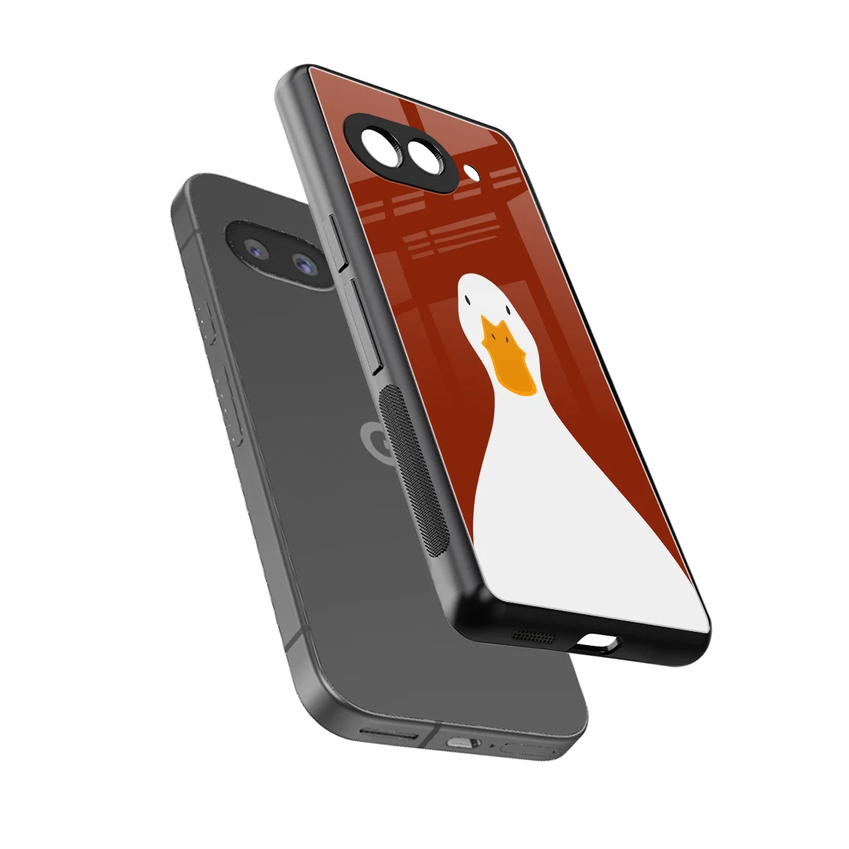 Boring Goose sleek google pixel 10a cover with tempered glass back and TPU edges
