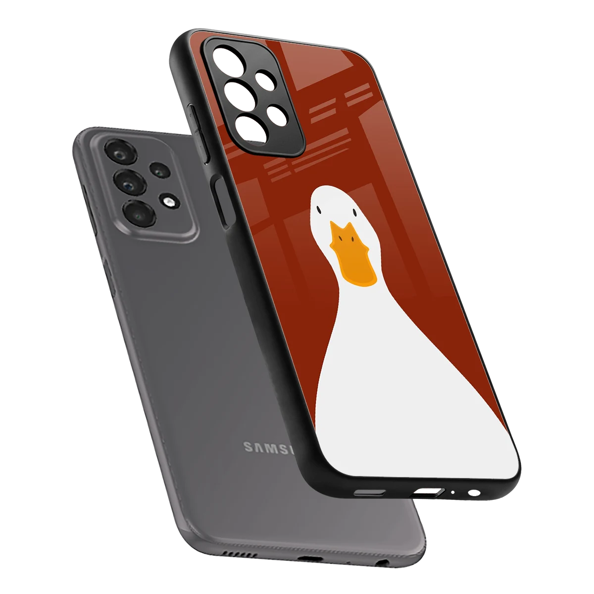 Boring Goose sleek samsung galaxy a23 cover with tempered glass back and TPU edges