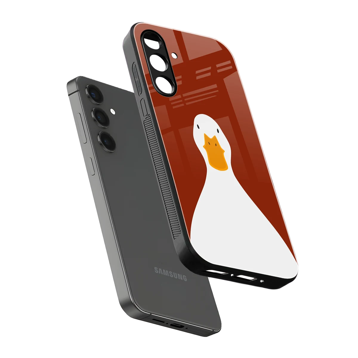 Boring Goose sleek samsung galaxy m35 5g cover with tempered glass back and TPU edges