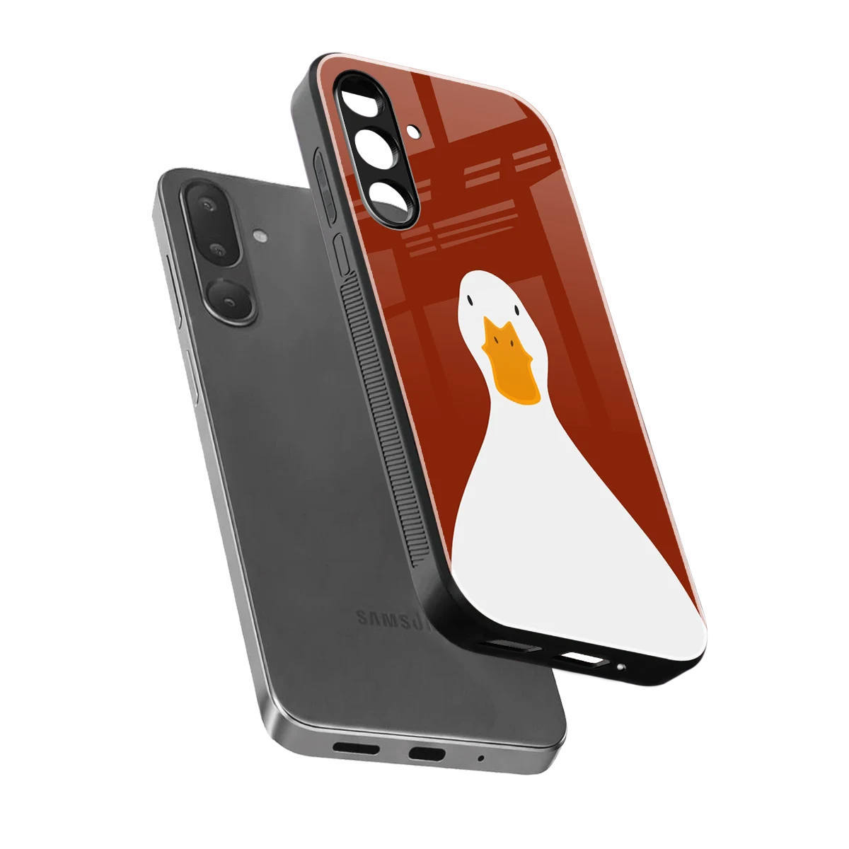 Boring Goose sleek samsung galaxy m36 5g cover with tempered glass back and TPU edges
