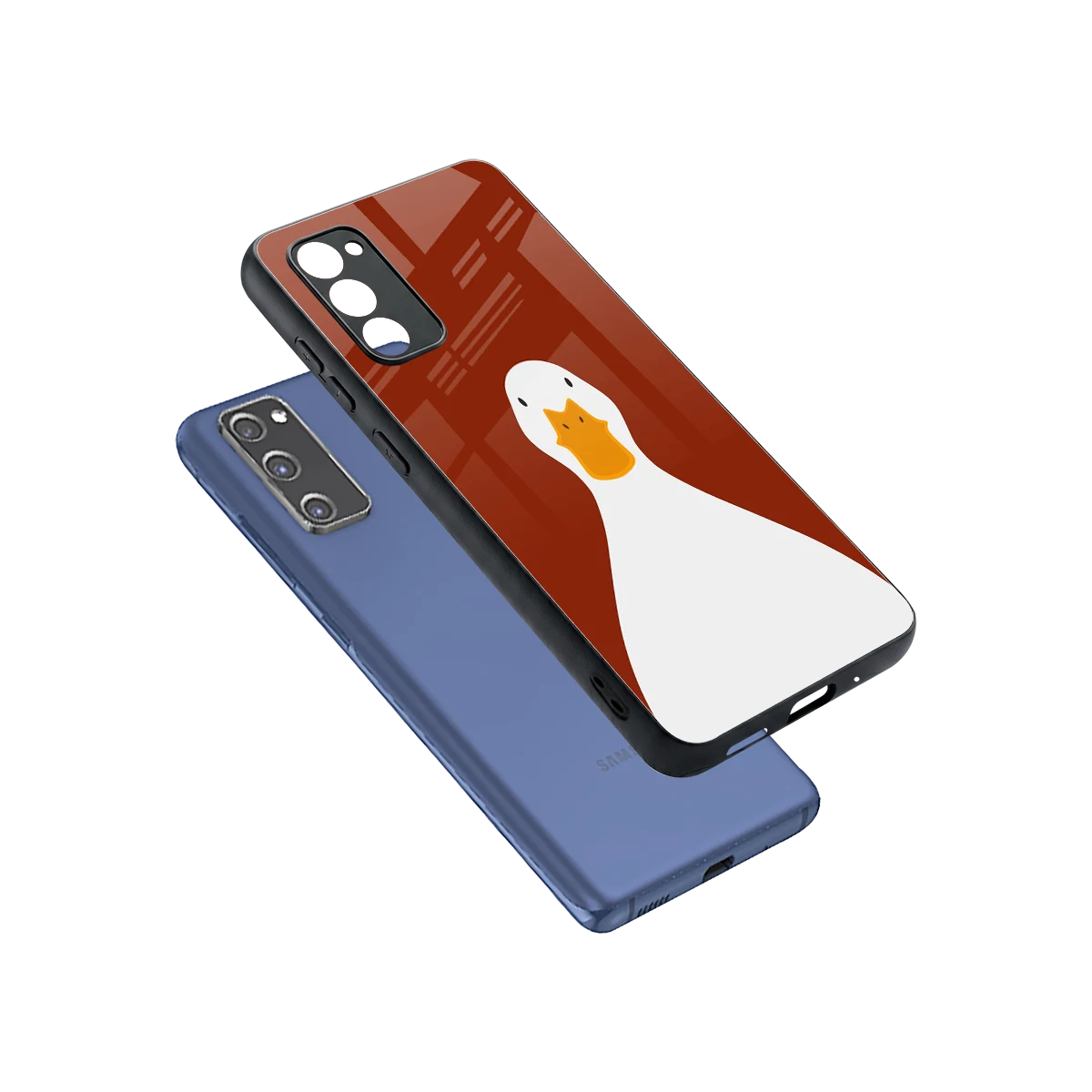 Boring Goose sleek samsung galaxy s20 fe cover with tempered glass back and TPU edges