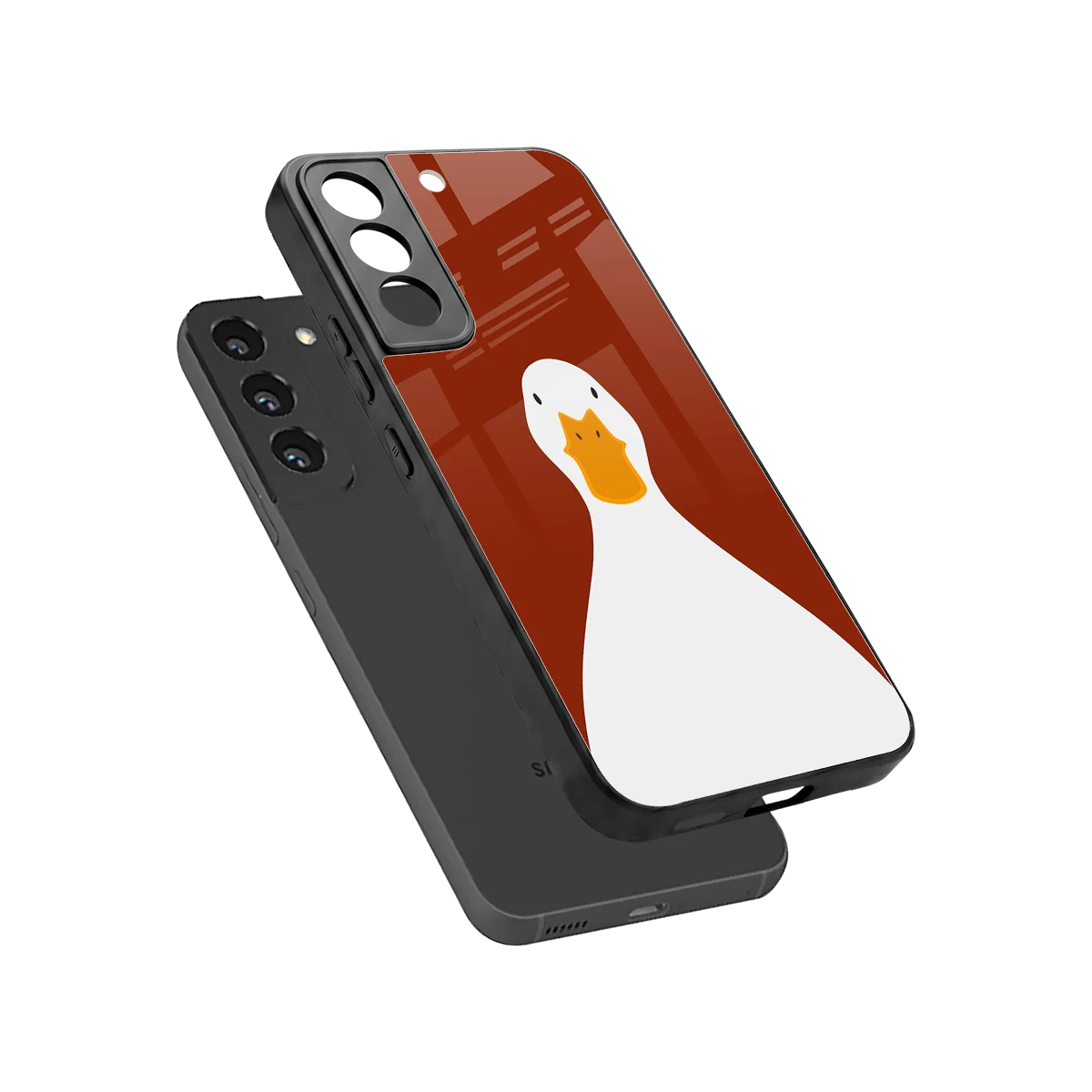 Boring Goose sleek samsung galaxy s22 cover with tempered glass back and TPU edges