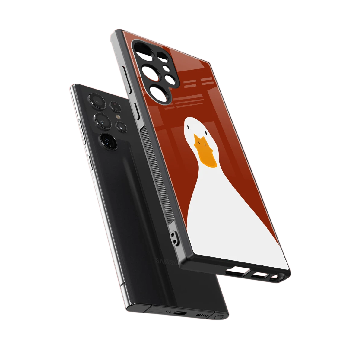 Boring Goose sleek samsung galaxy s23 ultra cover with tempered glass back and TPU edges