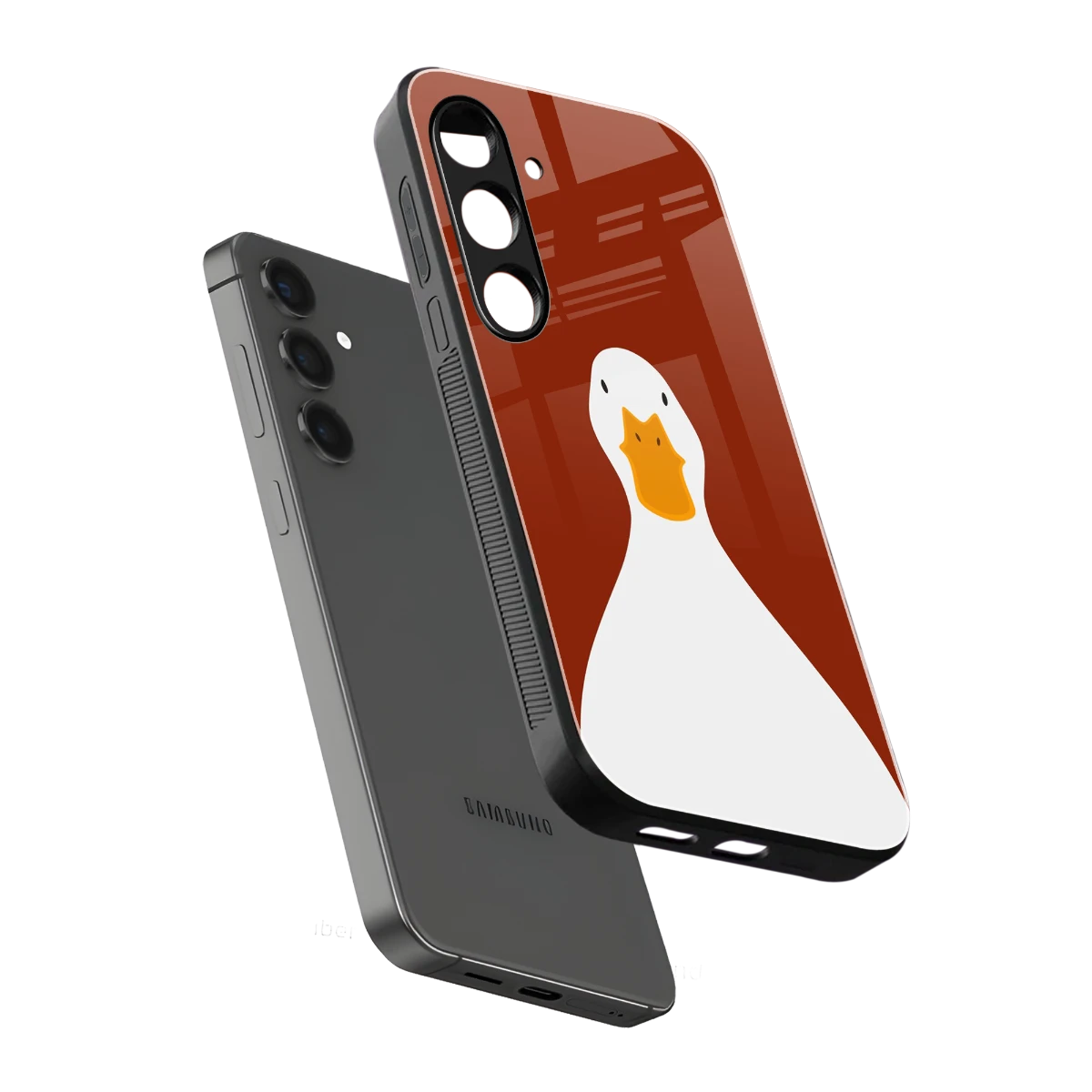 Boring Goose sleek samsung galaxy s24 cover with tempered glass back and TPU edges