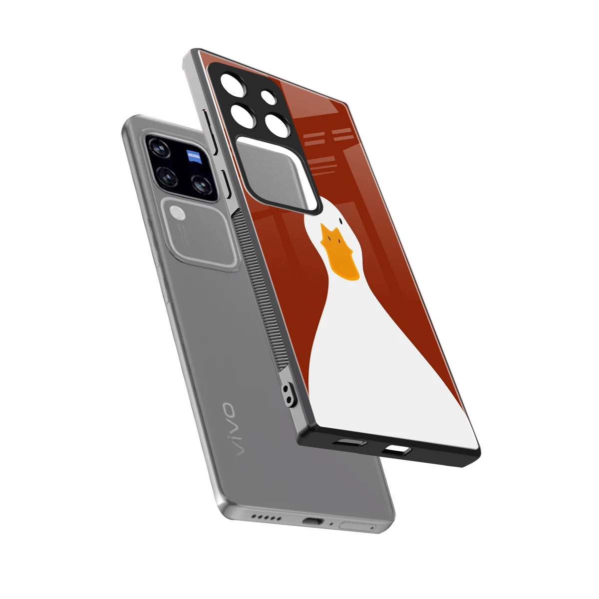 Boring Goose sleekvivo v30 pro cover with tempered glass back and TPU edges
