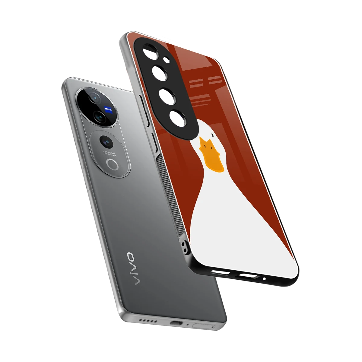 Boring Goose sleek vivo v40 pro cover with tempered glass back and TPU edges