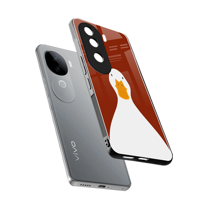 Boring Goose sleek vivo v40e cover with tempered glass back and TPU edges