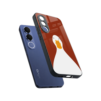 Boring Goose sleek vivo v70 fe cover with tempered glass back and TPU edges