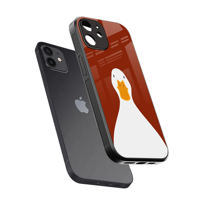 Boring Goose sleek iphone 12 cover with tempered glass back and TPU edges